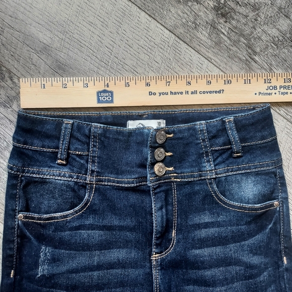 Jordache Girl's triple stack high waisted jean capris - Girl's size 10 - Picture 11 of 14